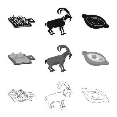 Kültür ve gezi logo vektör çizimi. Kültür ve özgünlük hisse senedi vektör çizim seti.