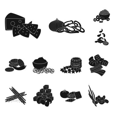 Madde ve organik işareti vektör tasarımı. Web için bileşen ve ürün stok sembolü kümesi.