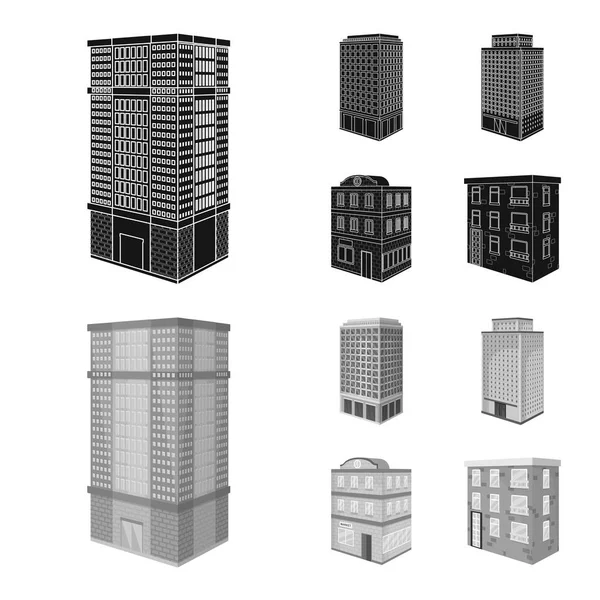Izolovaný objekt stavebnin a stavebních symbol. Kolekce ze stavebních a realitních akcií vektorové ilustrace. — Stockový vektor