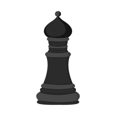 Piskopos ve stratejik sembol vektör tasarımı. Piskopos ve siyah stok vektör illüstrasyon seti.