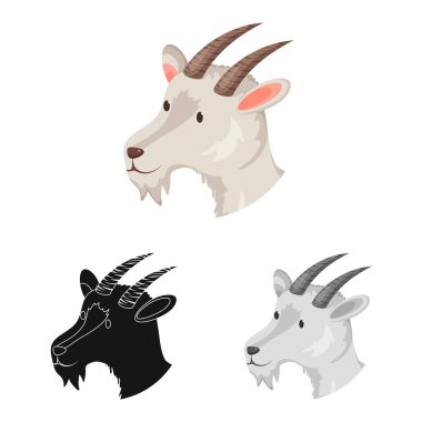 Köpek ve yüz simgesinin vektör illüstrasyonu. Stok için köpek ve köpek vektör simgesi seti.