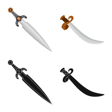 Oyun ve zırh işareti vektör Illustration. Bıçak vektör simge stok ve oyun topluluğu.