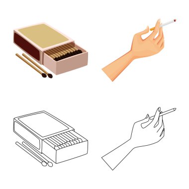 Çöp tasarımını vektör ve simge durdurmak. Çöp ve alışkanlık hisse senedi vektör çizim topluluğu.