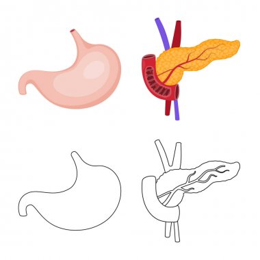 Biyoloji ve bilimsel simge vektör tasarımı. Biyoloji ve laboratuvar hisse senedi vektör çizim seti.