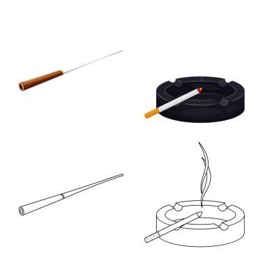 Çöp tasarımını vektör ve simge durdurmak. Hisse senedi için çöp ve alışkanlık vektör simge topluluğu.