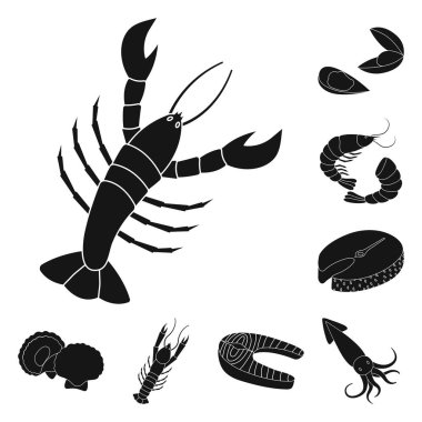 Vektör tasarımı Pazar ve deniz simgesi. Pazar ve deniz stok vektör çizim seti.