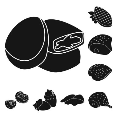 Restoran ve tarım sembolü izole nesne. Web için restoran ve ham stok sembolü koleksiyonu.