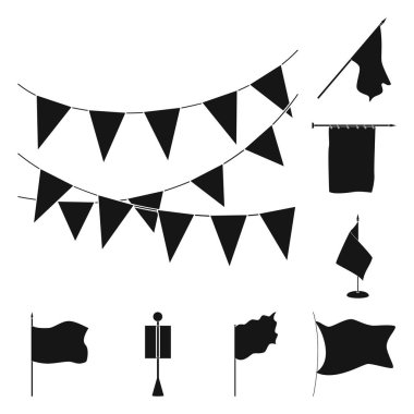 Malzeme ve medya sembolüvektör illüstrasyon. Web için malzeme ve tekstil stok sembolü seti.