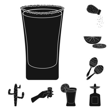 Karnaval ve ulusal işareti yalıtılmış nesne. Karnaval ve tekila vektör simgesini hissenin topluluğu.