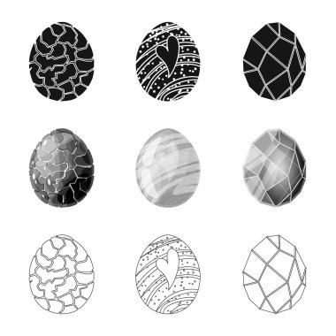 Hayvan ve tarih öncesi simge vektör Illustration. Hisse senedi için hayvan ve sevimli vektör simge kümesi.