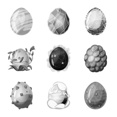 Canavar ve fantezi işareti izole nesne. Canavar ve büyük stok vektör illüstrasyon koleksiyonu.