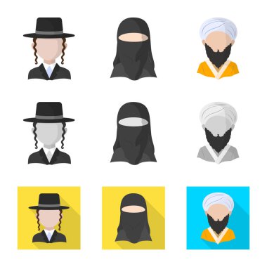 Kopyacı ve ikamet işareti vektör çizimi. Kopyacı ve kültür hisse senedi simgesi web için set.