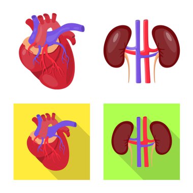 Biyoloji ve bilimsel simge vektör tasarımı. Hisse senedi için biyoloji ve laboratuvar vektör simge kümesi.