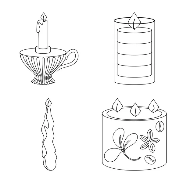 Objeto isolado de fonte e logotipo da cerimônia. Coleção de fonte e ícone de vetor de incêndio para estoque . —  Vetores de Stock