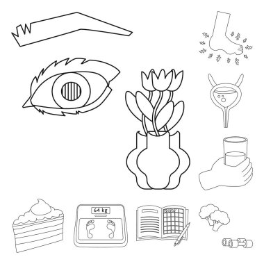 Mellitus ve diyabet simgesivektör tasarımı. Web için mellitus ve diyet stok sembolü seti.