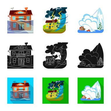 Hava ve sıkıntı simgesi yalıtılmış nesne. Hava ve web için crash hisse senedi simgesi.