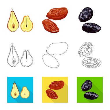 Gıda ve ham simgesi yalıtılmış nesne. Gıda topluluğu ve hisse senedi için doğa vektör simgesi.