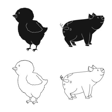 Üreme ve mutfak logo vektör Illustration. Set ıslahının ve organik stok vektör çizim.