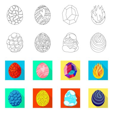 Hayvan ve tarih öncesi işareti vektör tasarımı. Web için hayvan ve sevimli hisse senedi simgesi kümesi.