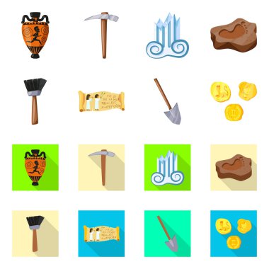 Hikaye ve öğeleri simge vektör tasarımı. Hisse senedi için hikaye ve öznitelikleri vektör simge kümesi.