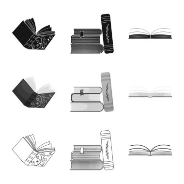 Eğitim ve kapak simge vektör Illustration. Eğitim ve kitabevi hisse senedi vektör çizim.