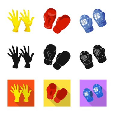 Siluet ve emanet simge vektör Illustration. Web için siluet ve konfor hisse senedi simgesi kümesi.