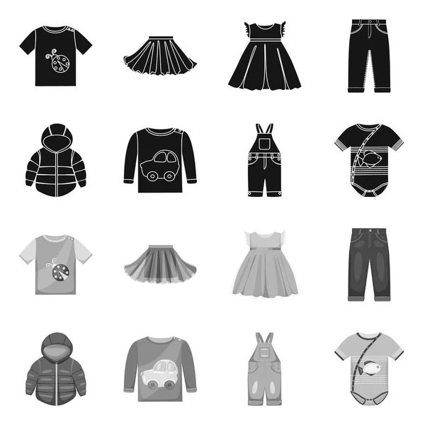 Векторный дизайн моды и логотипа одежды. Набор символов моды и хлопкового запаса для паутины . — стоковый вектор