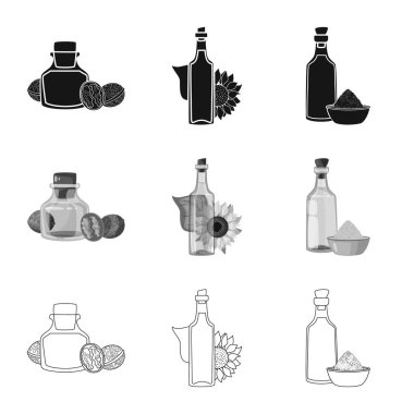 Sağlıklı ve sebze simge vektör tasarımı. Sağlıklı kümesi ve hisse senedi için tarım vektör simgesi.