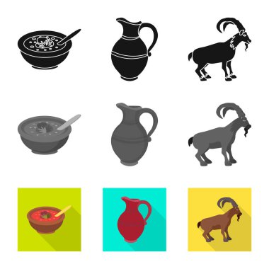 Yalıtılmış nesne kültür ve gezi işareti. Hisse senedi için kültür ve özgünlük vektör simge kümesi.