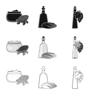 Sağlıklı ve sebze simge vektör tasarımı. Tarım hisse senedi vektör çizim ve sağlıklı kümesi.