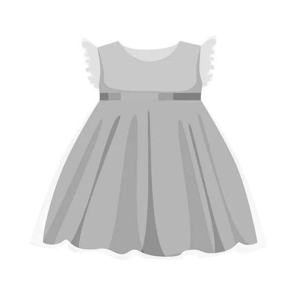 ドレスと子シンボルの分離されたオブジェクト。ストックのためのドレスとかわいいベクトルアイコンのセット. — ストックベクタ