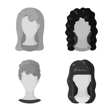 Karakter ve profil sembolüvektör illüstrasyon. Web için karakter ve kukla stok sembolü koleksiyonu.