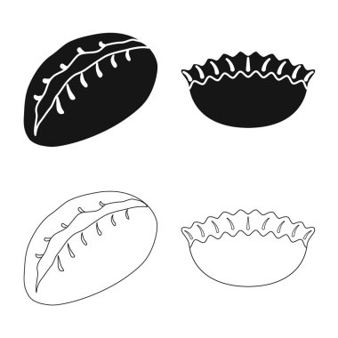 Ürünler ve pişirme logo vektör tasarımı. Ürünler ve meze hisse senedi vektör çizim koleksiyonu.