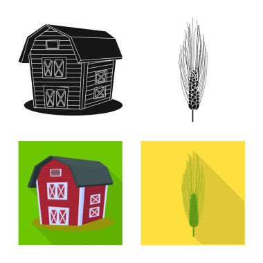 Tarım ve tarım simge vektör Illustration. Tarım ve bitki hisse senedi simgesi için web topluluğu.