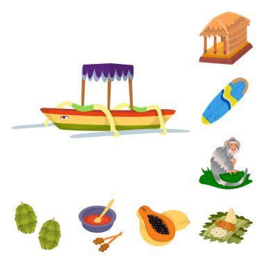 Bali ve Endonezya simge vektör Illustration. Bali ve Karayipler hisse senedi simgesi için web topluluğu.