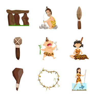 Eski ve yaş simgesinin izole nesnesi. Web için antik ve arkeoloji stok sembolü seti.