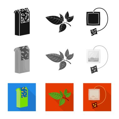 Sağlıklı ve çiçek logosu yalıtılmış nesne. Hisse senedi için sağlıklı ve degrade vektör simge kümesi.