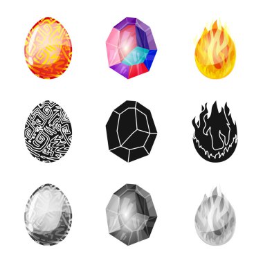 Hayvan ve tarih öncesi logo vektör Illustration. Hayvan ve sevimli hazır vektör çizim seti.