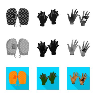 Siluet ve güvenlik işareti vektör Illustration. Siluet ve konfor hisse senedi simgesi için web topluluğu.