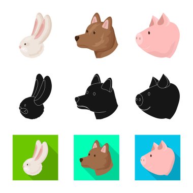 Tarım ve Hayvancılık simge vektör Illustration. Tarım ve organik vektör simgesini hissenin koleksiyonu.