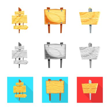 Ham izole nesne ve orman logosu. Parke hisse senedi vektör çizim ve ham kümesi.