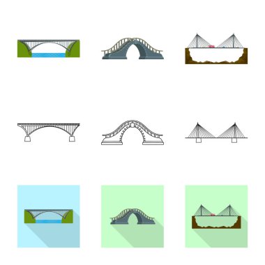 Bağlantı ve tasarım simge vektör Illustration. Bağlantı ve web için yan hisse senedi simgesi toplama.
