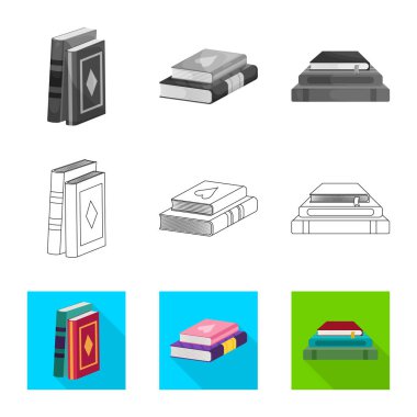 İşareti eğitim ve kapak tasarımını vektör. Eğitim ve web için kitapçı hisse senedi simgesi.