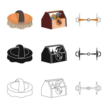 Ekipman ve Binicilik simge vektör Illustration. Ekipman ve rekabet hisse senedi simgesi için web topluluğu.