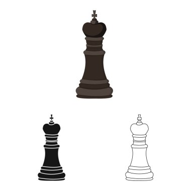 Kral ve tahta logosuizole nesne. Stok lar için kral ve iş vektör simgesinin toplanması.
