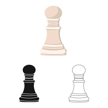 Piyon ve tahta logosunun izole nesnesi. Stok için rehin ve şekil vektör simgesinin toplanması.