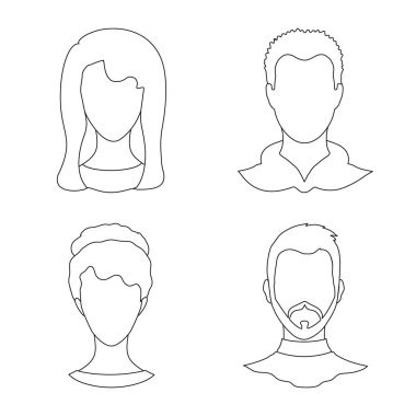 Profesyonel ve fotoğraf logo vektör tasarımı. Profesyonel kümesi ve hisse senedi için profil vektör simgesi.
