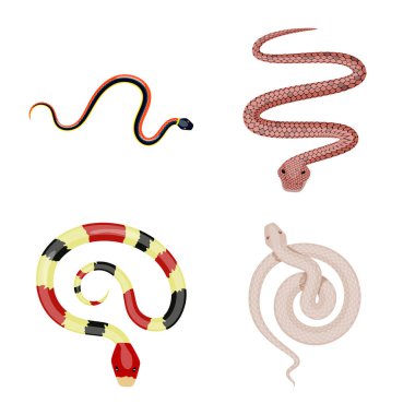 Zehir ve kötü logo yalıtılmış nesne. Zehir kümesi ve hisse senedi için ısırık vektör simgesi.