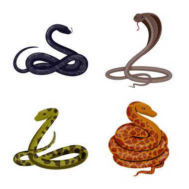 Zehir ve kötü simge vektör Illustration. Zehir topluluğu ve ısırık hisse senedi vektör çizim.