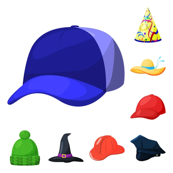 Objeto aislado de la cabeza y el signo de la siesta. Colección de casco y casco icono vector para stock . — Archivo Imágenes Vectoriales